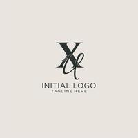 Initials XU letter monogram with elegant luxury style. Corporate identity and personal logo vector