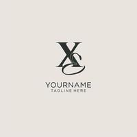 Initials XE letter monogram with elegant luxury style. Corporate identity and personal logo vector