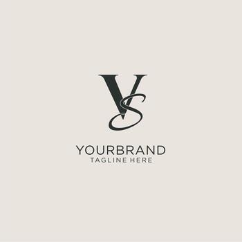 Initials VS letter monogram with elegant luxury style. Corporate identity and personal logo vector