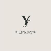 Initials YI letter monogram with elegant luxury style. Corporate identity and personal logo vector