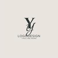 monograma de letras iniciales yy con elegante estilo de lujo. identidad corporativa y logotipo personal vector