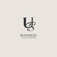 Initials UB letter monogram with elegant luxury style. Corporate identity and personal logo vector