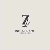 Initials ZI letter monogram with elegant luxury style. Corporate identity and personal logo vector