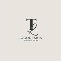 Initials TL letter monogram with elegant luxury style. Corporate identity and personal logo vector