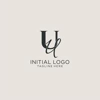 Initials UU letter monogram with elegant luxury style. Corporate identity and personal logo vector