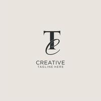 Initials TC letter monogram with elegant luxury style. Corporate identity and personal logo vector