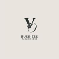 Initials VO letter monogram with elegant luxury style. Corporate identity and personal logo vector