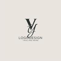 Initials VY letter monogram with elegant luxury style. Corporate identity and personal logo vector