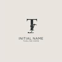 Initials TI letter monogram with elegant luxury style. Corporate identity and personal logo vector