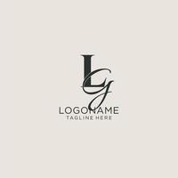 Initials LG letter monogram with elegant luxury style. Corporate identity and personal logo vector