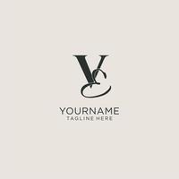 Initials VE letter monogram with elegant luxury style. Corporate identity and personal logo vector