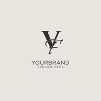 Initials VF letter monogram with elegant luxury style. Corporate identity and personal logo vector