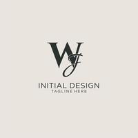 Initials WJ letter monogram with elegant luxury style. Corporate identity and personal logo vector