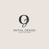 Initials OJ letter monogram with elegant luxury style. Corporate identity and personal logo vector