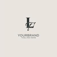 Initials LF letter monogram with elegant luxury style. Corporate identity and personal logo vector