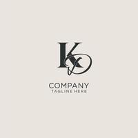 Initials KD letter monogram with elegant luxury style. Corporate identity and personal logo vector