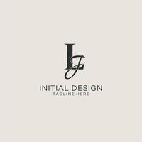 monograma de letras iniciales lj con elegante estilo de lujo. identidad corporativa y logotipo personal vector