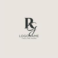 monograma de letras iniciales rg con elegante estilo de lujo. identidad corporativa y logotipo personal vector