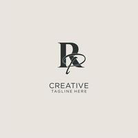 Initials RP letter monogram with elegant luxury style. Corporate identity and personal logo vector