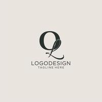 iniciales ol letra monograma con elegante estilo de lujo. identidad corporativa y logotipo personal vector