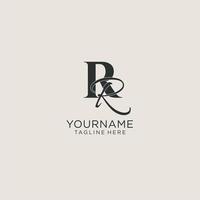 Initials RR letter monogram with elegant luxury style. Corporate identity and personal logo vector