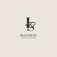 Initials LB letter monogram with elegant luxury style. Corporate identity and personal logo vector