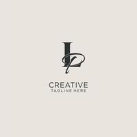 Initials LP letter monogram with elegant luxury style. Corporate identity and personal logo vector