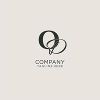 Initials OD letter monogram with elegant luxury style. Corporate identity and personal logo vector