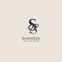 Initials SB letter monogram with elegant luxury style. Corporate identity and personal logo vector