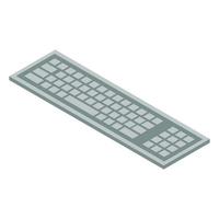 Wireless keyboard icon, isometric style vector