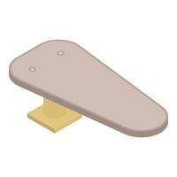 Rectangular diving board icon, isometric style vector