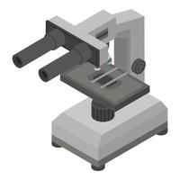 Laboratory microscope icon, isometric style vector