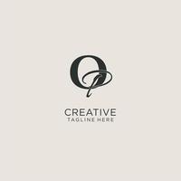 Initials OP letter monogram with elegant luxury style. Corporate identity and personal logo vector