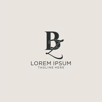 Initials BZ letter monogram with elegant luxury style. Corporate identity and personal logo vector