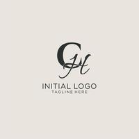 Initials CH letter monogram with elegant luxury style. Corporate identity and personal logo vector