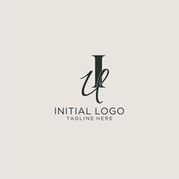 iniciales iu letra monograma con elegante estilo de lujo. identidad corporativa y logotipo personal vector