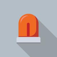 Red flash light icon, flat style vector