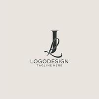 Initials JL letter monogram with elegant luxury style. Corporate identity and personal logo vector