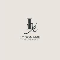 monograma de letras iniciales lx con elegante estilo de lujo. identidad corporativa y logotipo personal vector