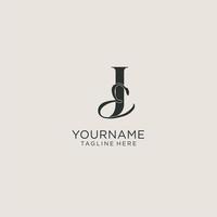 Initials JE letter monogram with elegant luxury style. Corporate identity and personal logo vector