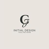 Initials CJ letter monogram with elegant luxury style. Corporate identity and personal logo vector