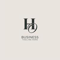 Initials HO letter monogram with elegant luxury style. Corporate identity and personal logo vector