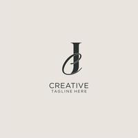 Initials JC letter monogram with elegant luxury style. Corporate identity and personal logo vector