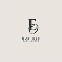 Initials EO letter monogram with elegant luxury style. Corporate identity and personal logo vector