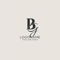 iniciales bg letra monograma con elegante estilo de lujo. identidad corporativa y logotipo personal vector