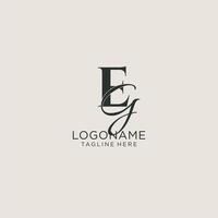 Initials EG letter monogram with elegant luxury style. Corporate identity and personal logo vector