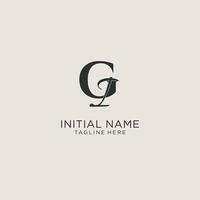 monograma de letras iniciales gi con elegante estilo de lujo. identidad corporativa y logotipo personal vector