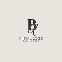 Initials BU letter monogram with elegant luxury style. Corporate identity and personal logo vector