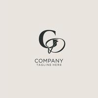 Initials GD letter monogram with elegant luxury style. Corporate identity and personal logo vector