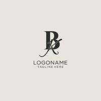 Initials BK letter monogram with elegant luxury style. Corporate identity and personal logo vector